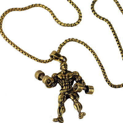 Barbell weightlifting necklaceFeature: Crafted from durable stainless steel with a polished finish.Advantage: This necklace is resistant to tarnishing and corrosion, ensuring it remains beautifulBarbell weightlifting necklaceBlair's storeBlair's storeBarbell weightlifting necklace