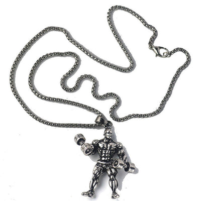 Barbell weightlifting necklaceFeature: Crafted from durable stainless steel with a polished finish.Advantage: This necklace is resistant to tarnishing and corrosion, ensuring it remains beautifulBarbell weightlifting necklaceBlair's storeBlair's storeBarbell weightlifting necklace