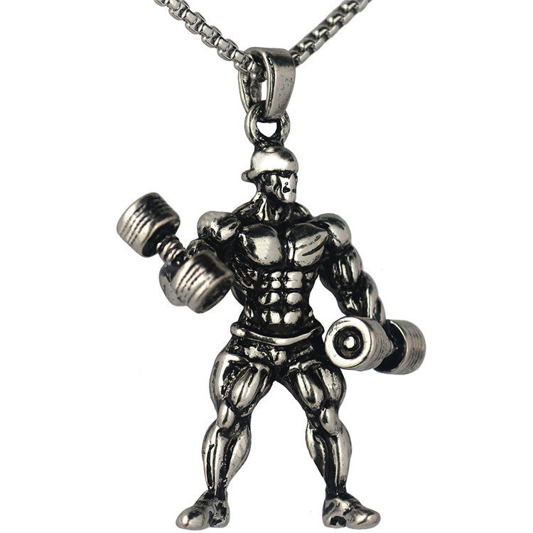 Barbell weightlifting necklaceFeature: Crafted from durable stainless steel with a polished finish.Advantage: This necklace is resistant to tarnishing and corrosion, ensuring it remains beautifulBarbell weightlifting necklaceBlair's storeBlair's storeBarbell weightlifting necklace